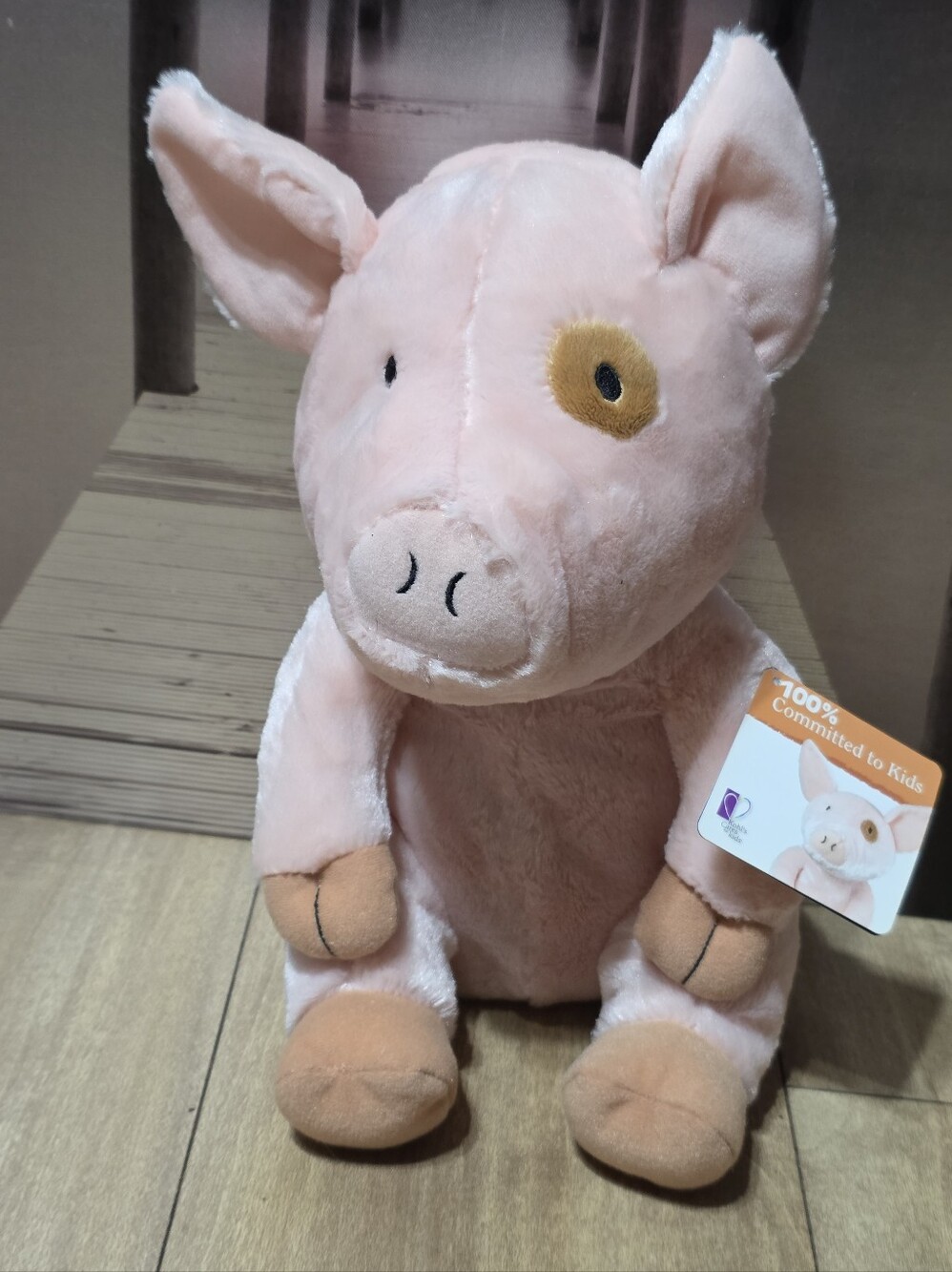 Kohls Cares If You Give A Pig A Pancake Pig Brown Spot Eye Plush with tag